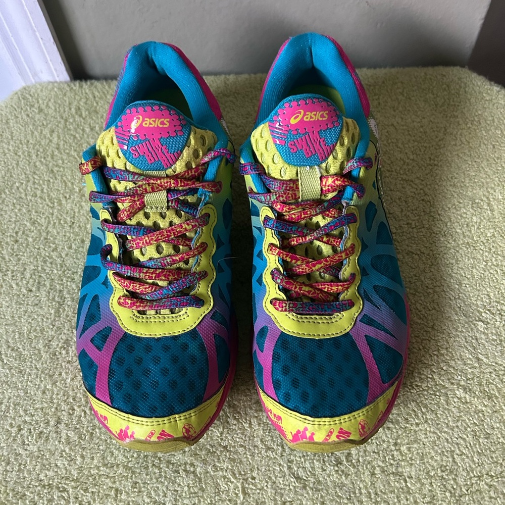 ASICS Gel-Noosa TrI 9 Women's Blue and Pink Athletic Shoes - Picture 1 of 11